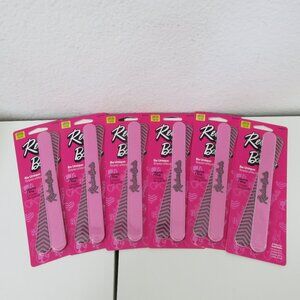 (#107) 6 Revlon X Barbie Pink Black Expert Nail File Shaper Dual Sided Bundle